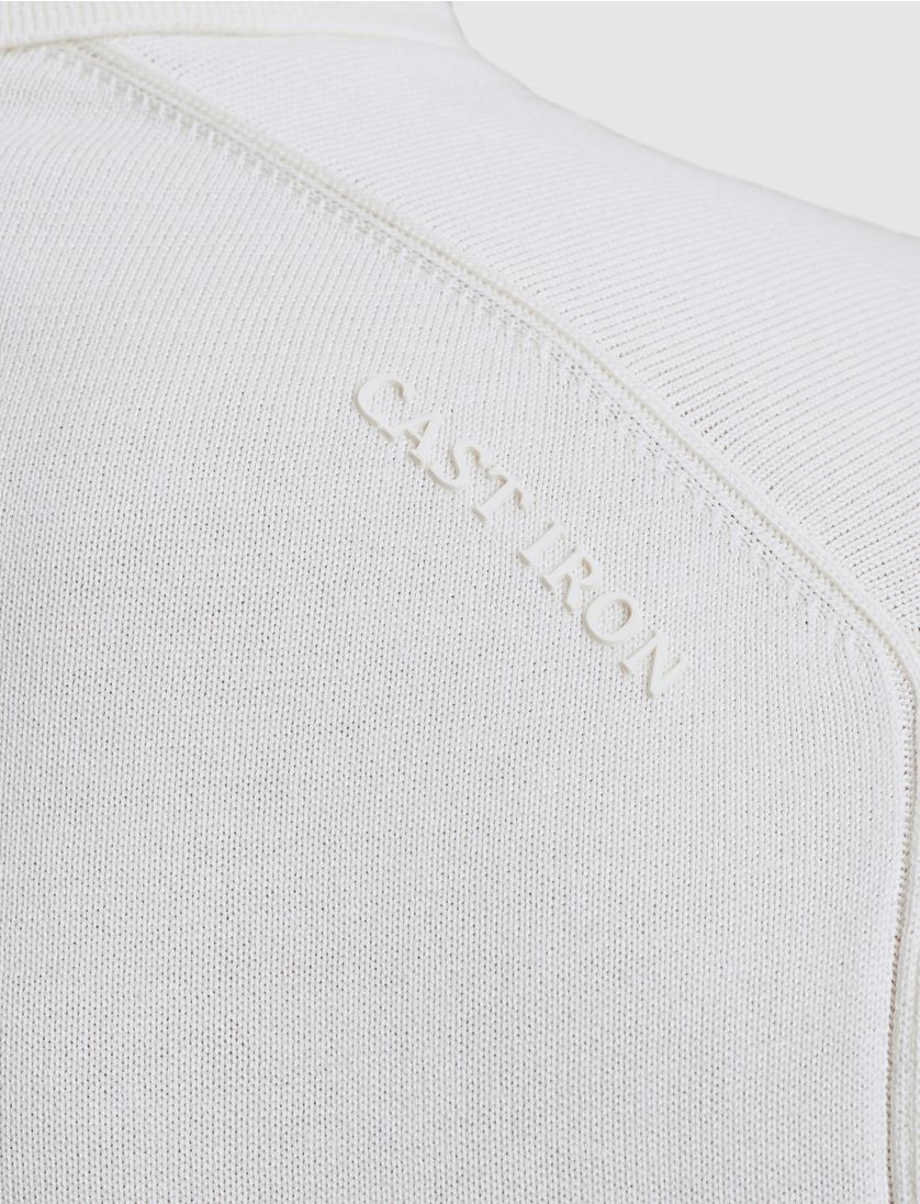 Cast Iron Short wit polo effen katoen normale fit