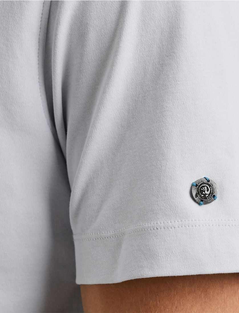 Cast Iron T-shirt lichtblauw regular fit effen