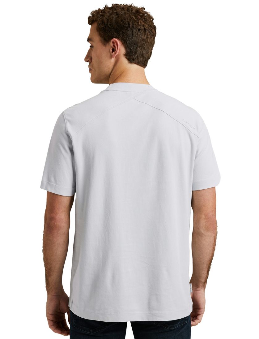 Cast Iron T-shirt lichtblauw regular fit effen