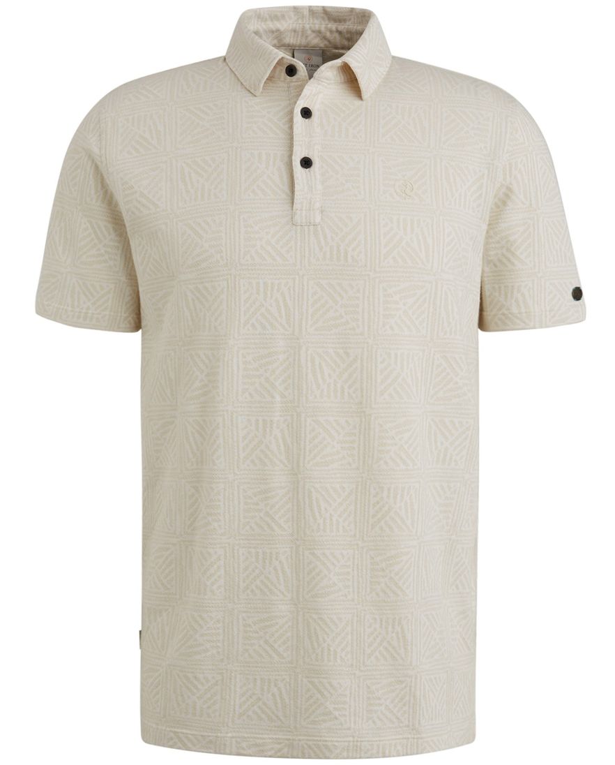 Cast Iron polo beige design korte mouw