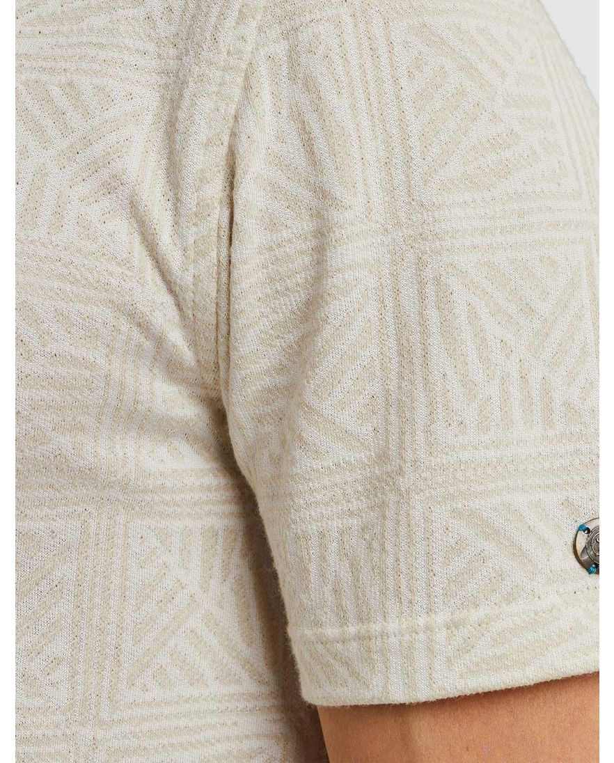 Cast Iron polo beige design korte mouw