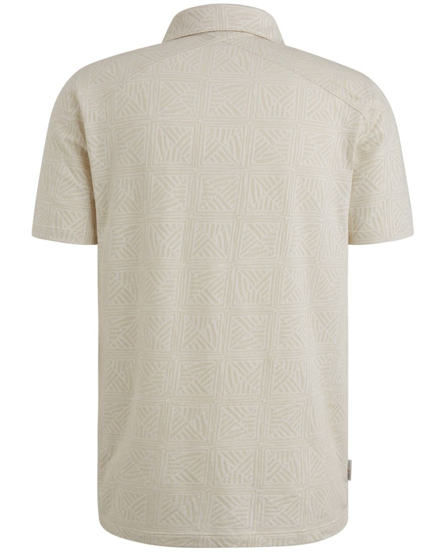 Cast Iron polo beige design korte mouw