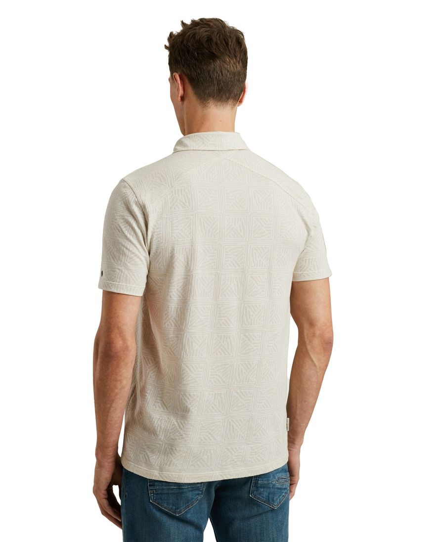 Cast Iron polo beige design korte mouw