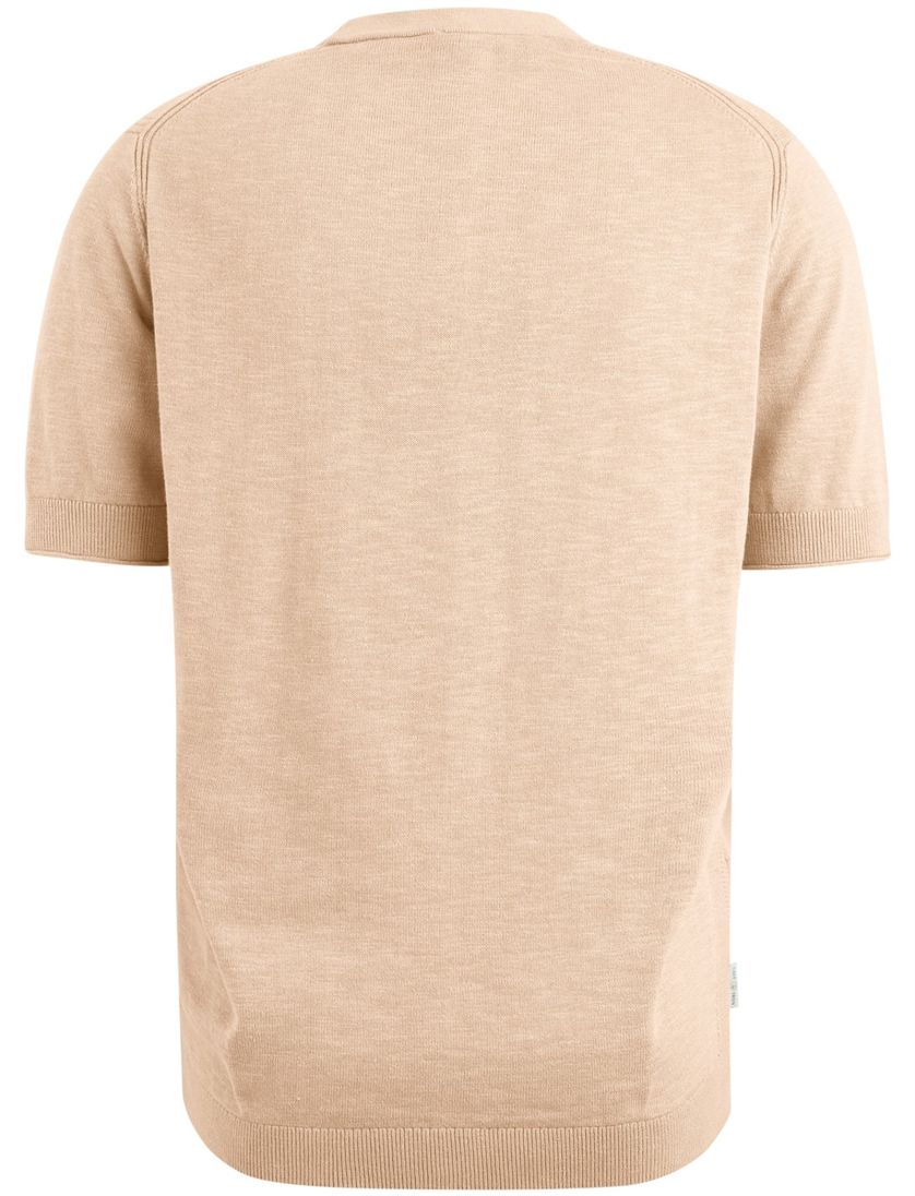 T-shirt Cast Iron oranje korte mouwen gebreid