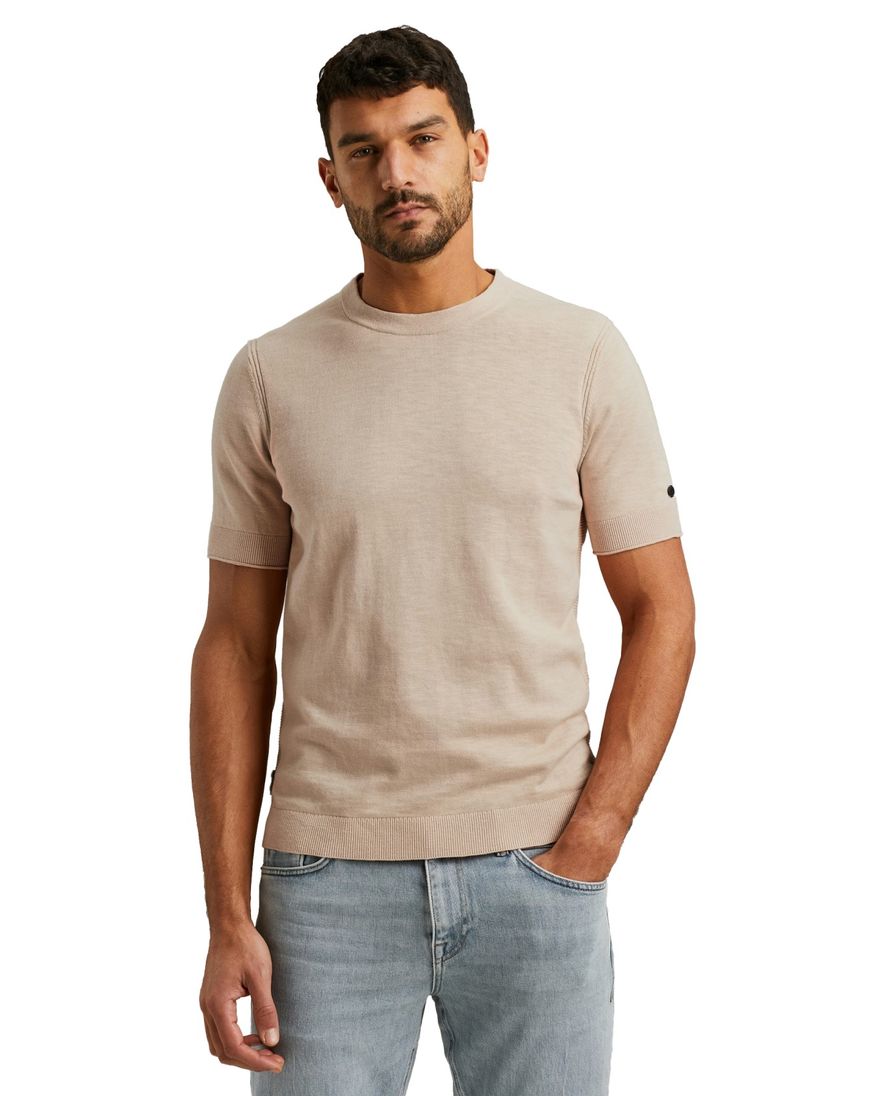 T-shirt Cast Iron oranje effen