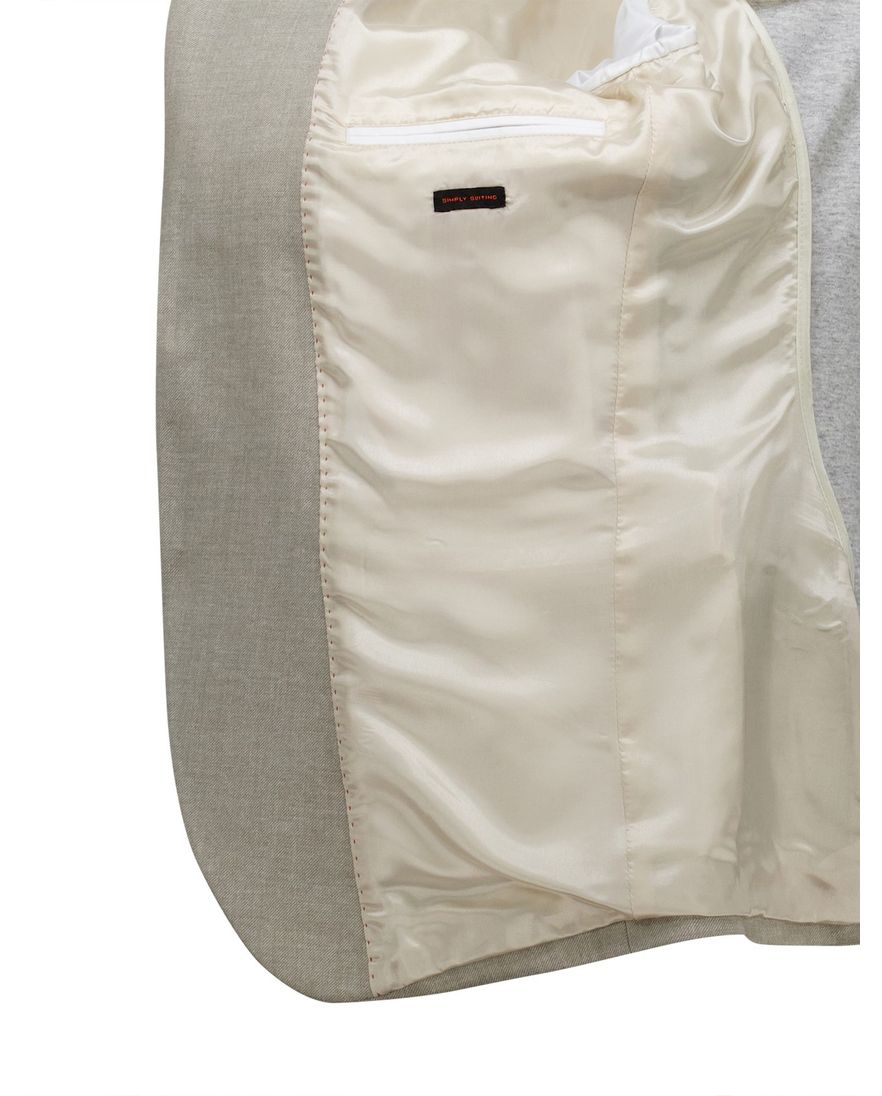 Zuitable DiNick colbert mix en match beige slim fit