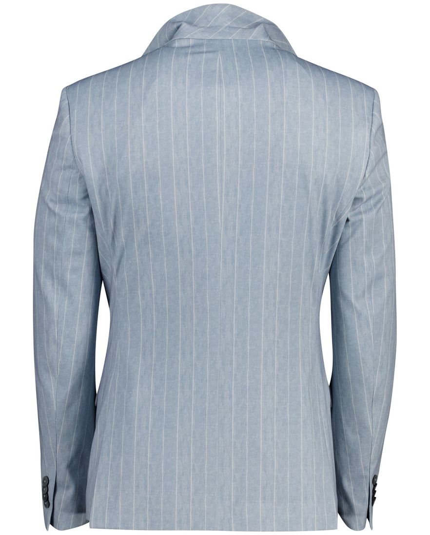 Zuitable DiNick mix en match colbert lichtblauw gestreept slim fit