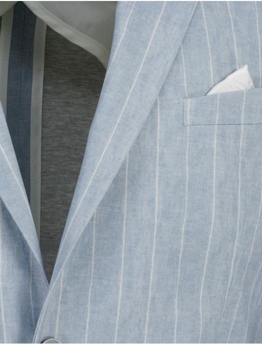 Zuitable DiNick mix en match colbert lichtblauw gestreept