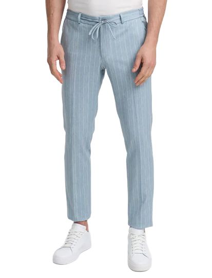 Zuitable DiSpartaflex mix en match pantalon lichtblauw gestreept