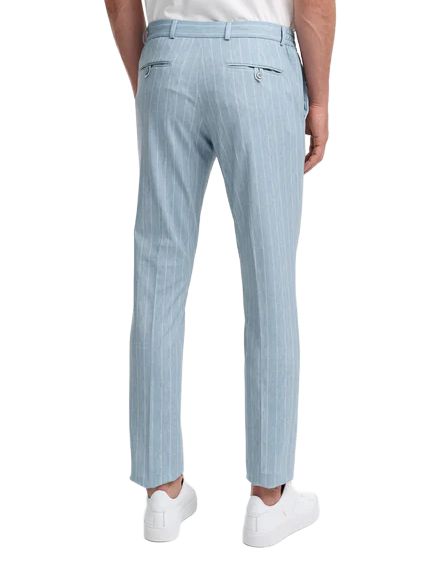 Zuitable DiSpartaflex mix en match pantalon lichtblauw gestreept