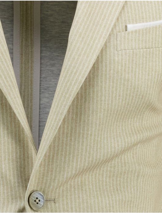 Zuitable colbert DiNick beige gestreept