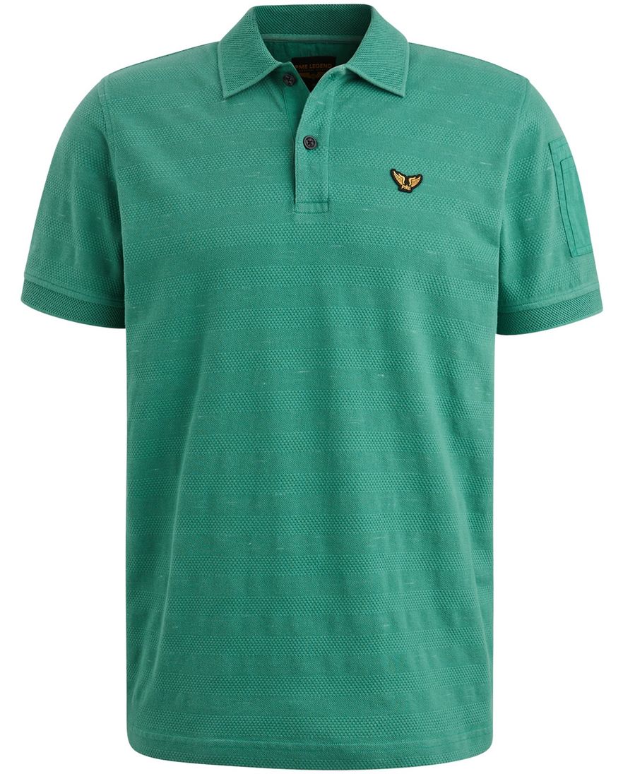 PME Legend polo turquoise jacquard pique