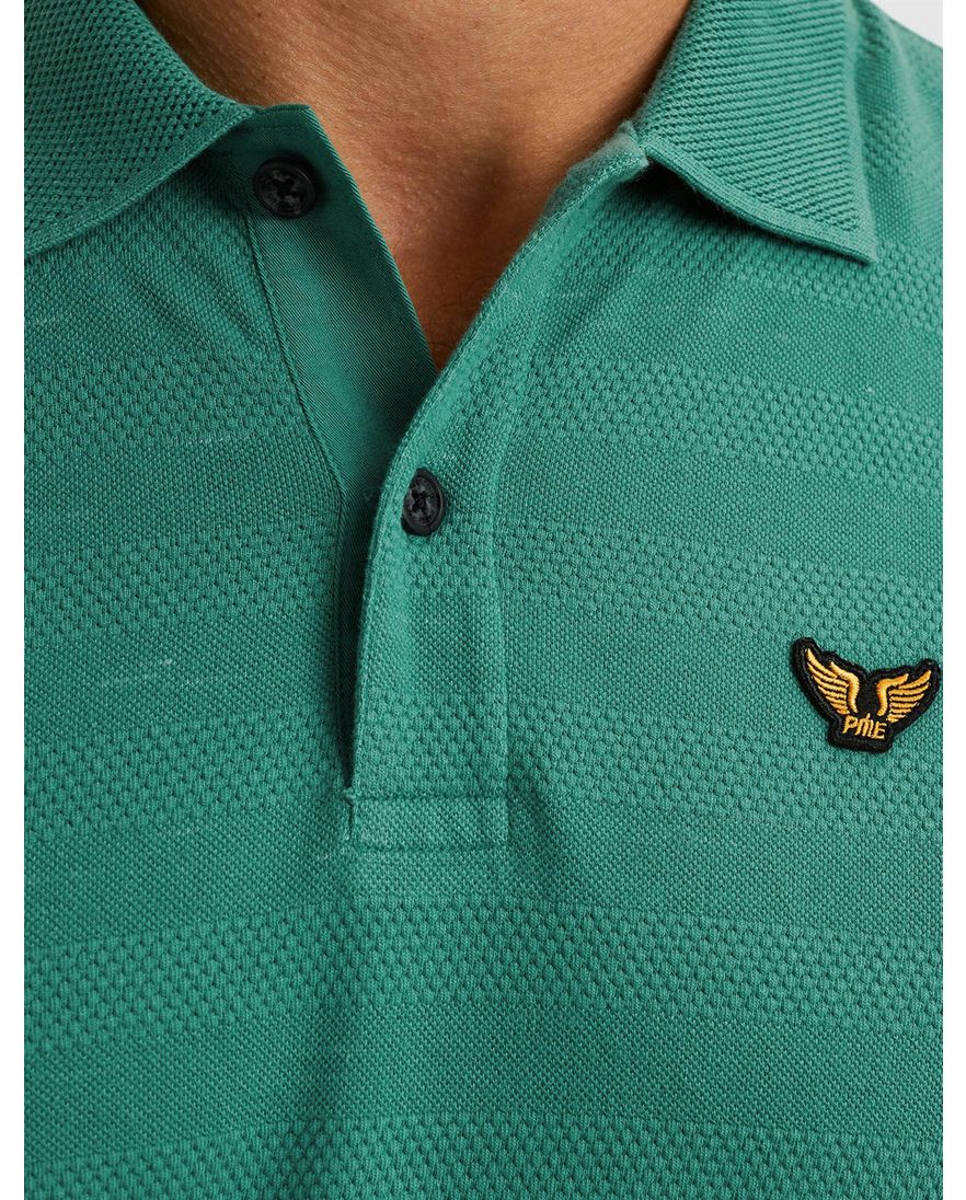 PME Legend polo turquoise jacquard pique