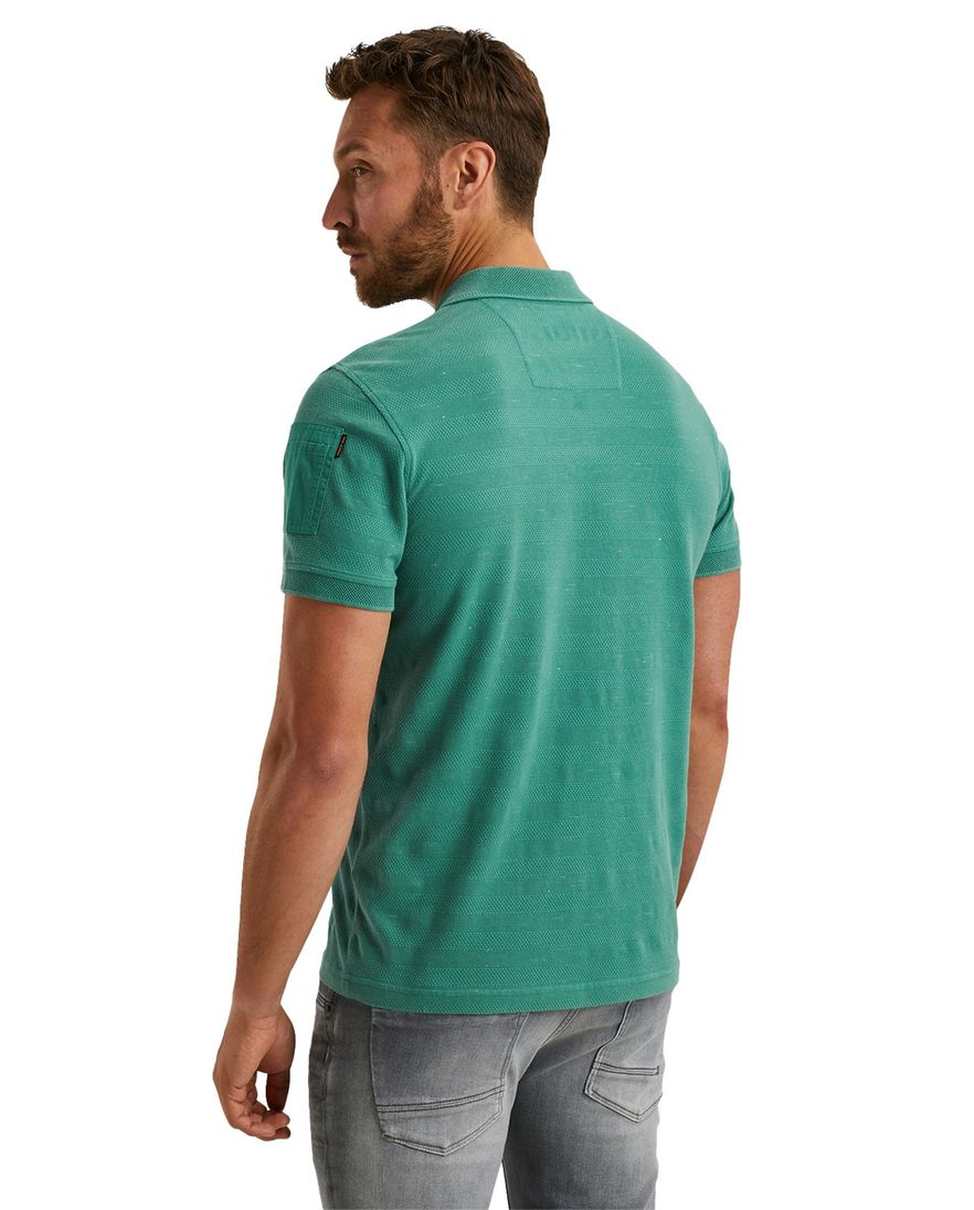 PME Legend polo turquoise jacquard pique