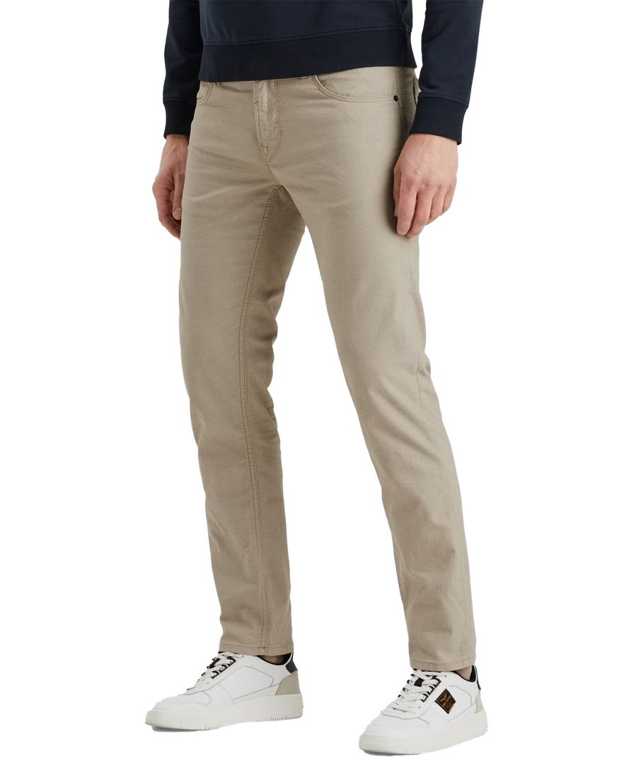 PME Legend 5-pocket beige Nightflight effen katoen