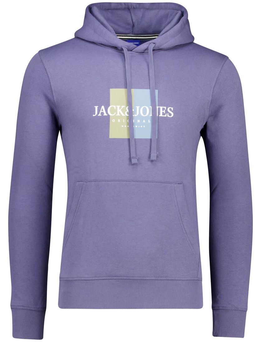 Jack & Jones hoodie paars geprint