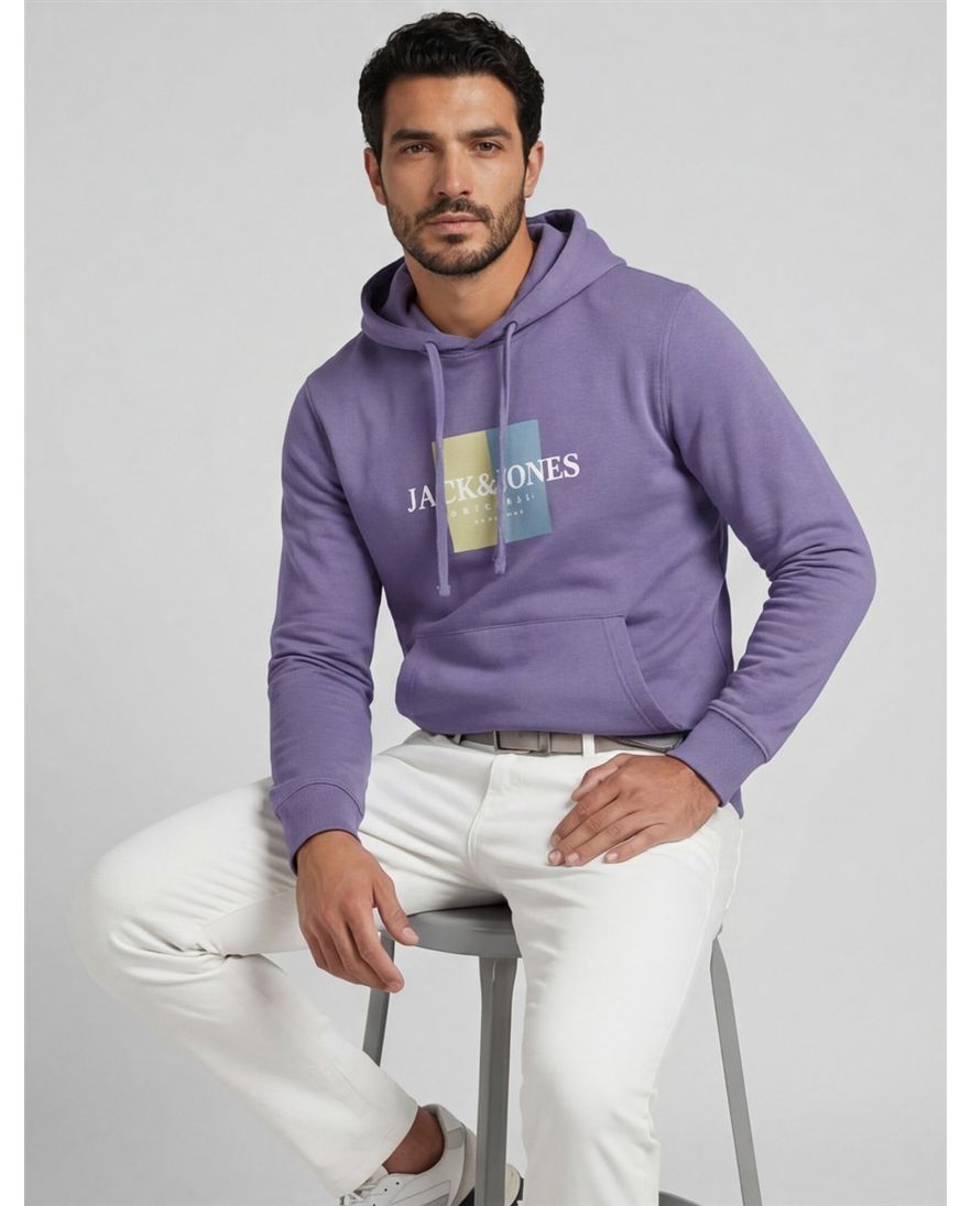 Jack & Jones hoodie paars met capuchon