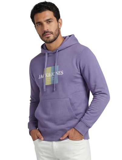 Jack & Jones Jack & Jones hoodie paars met capuchon