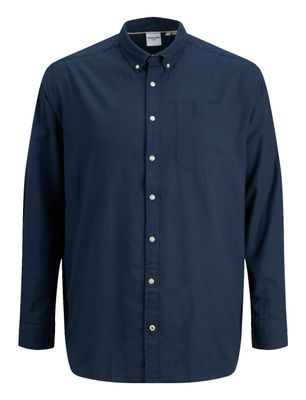 Jack & Jones Jack & Jones slim fit overhemd blauw Plus Size