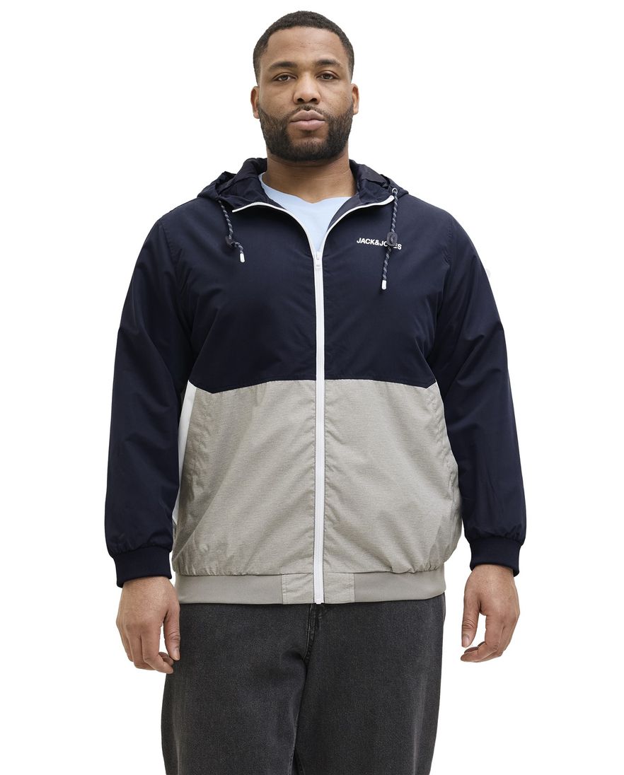 Jack & Jones Plus Size zomerjas navy grijs
