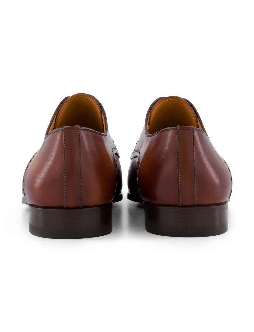 Magnanni veterschoenen bruin leer effen