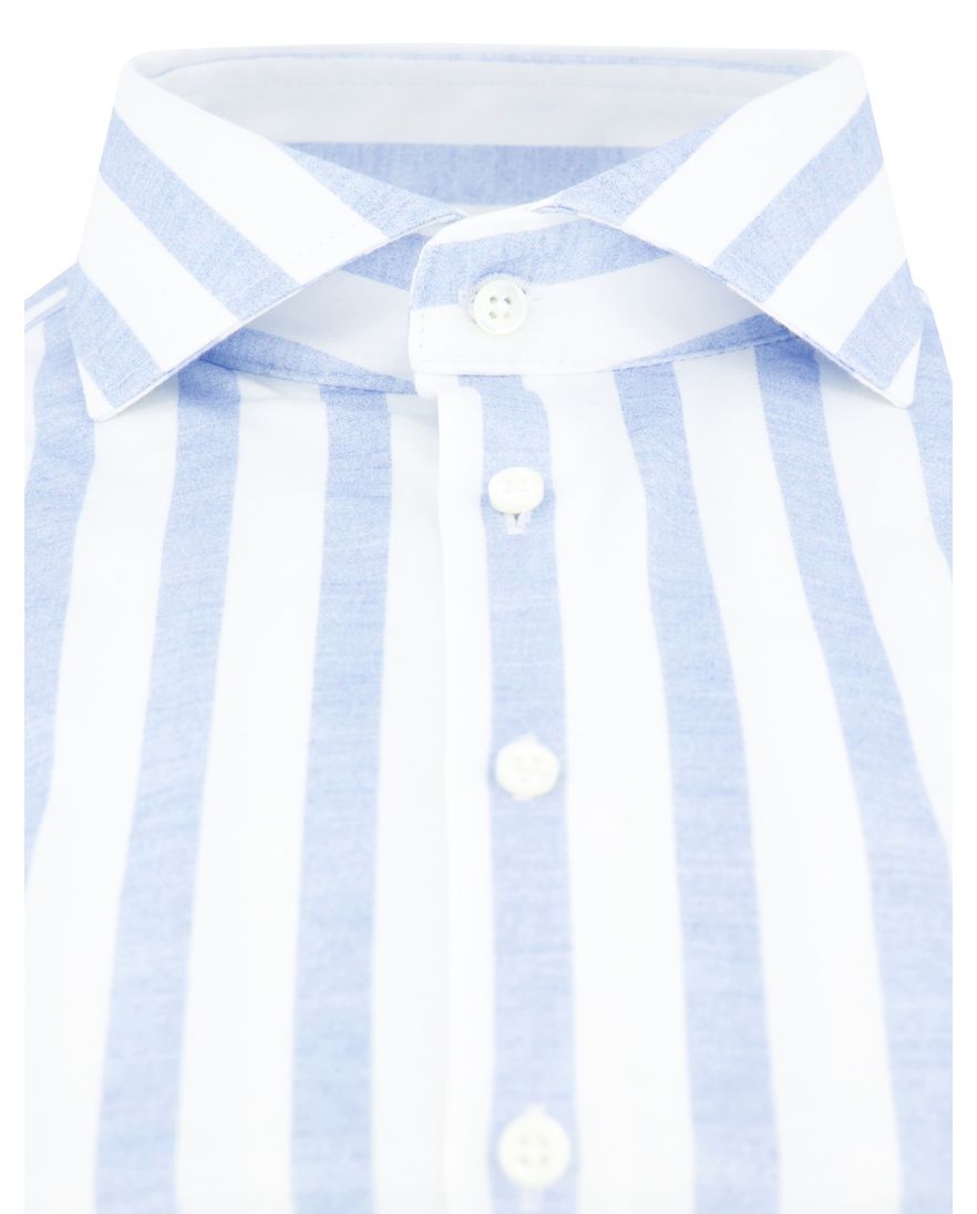 Desoto luxury line wit licht blauw gestreept slanke fit