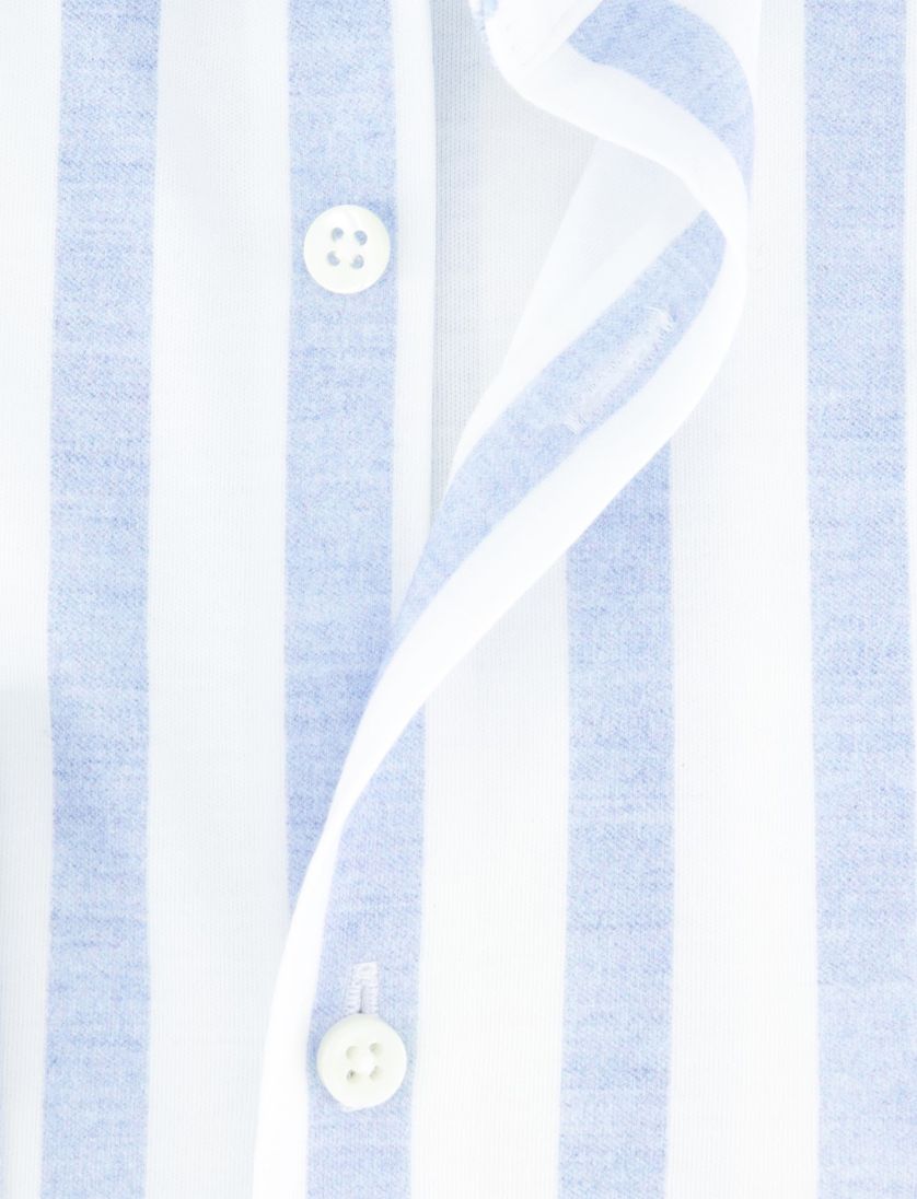 Desoto luxury line slanke fit wit licht blauw gestreept