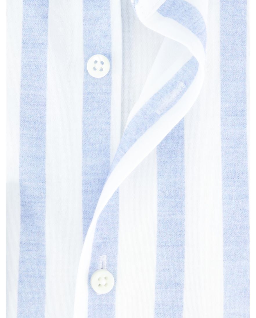 Desoto luxury line wit licht blauw gestreept slanke fit