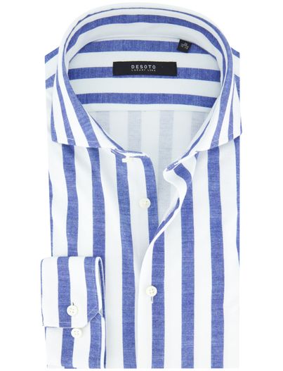 Desoto Desoto Luxury Line Hai blauw wit gestreept katoen