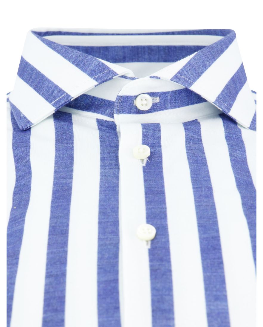 Desoto Luxury Line Hai blauw wit gestreept katoen