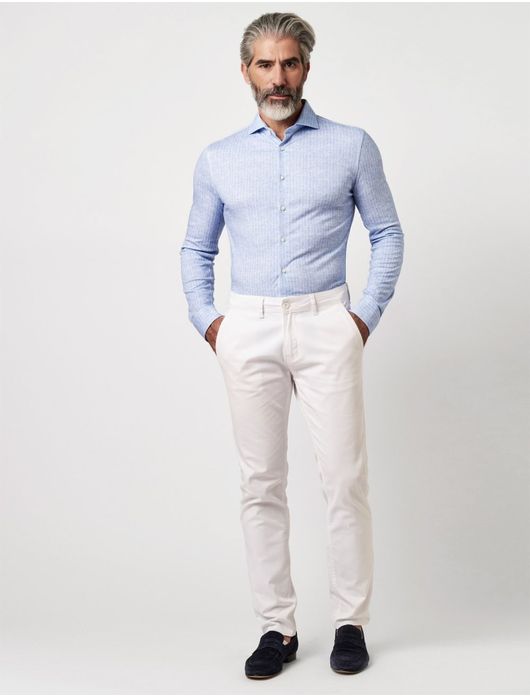 Desoto Luxury Line Jersey overhemd blauw