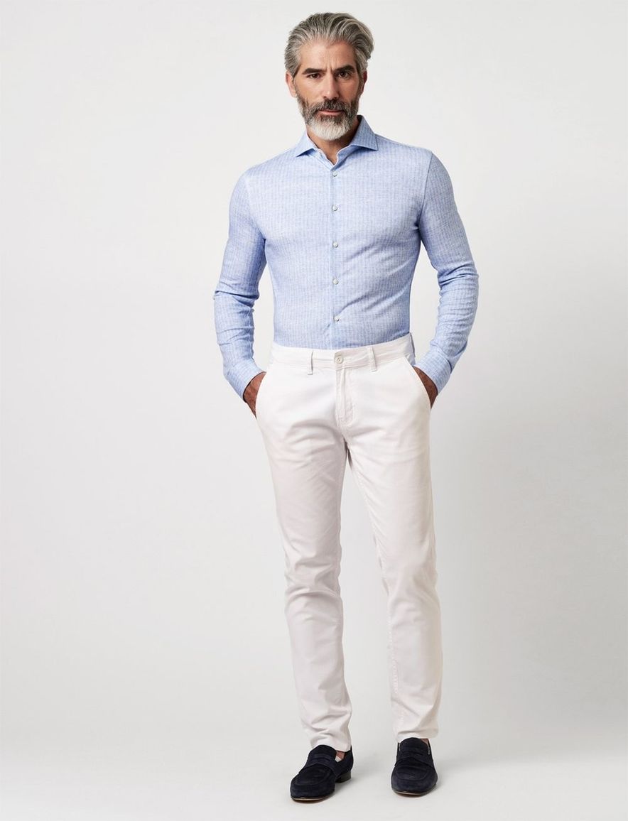 Desoto Luxury Line Jersey overhemd blauw