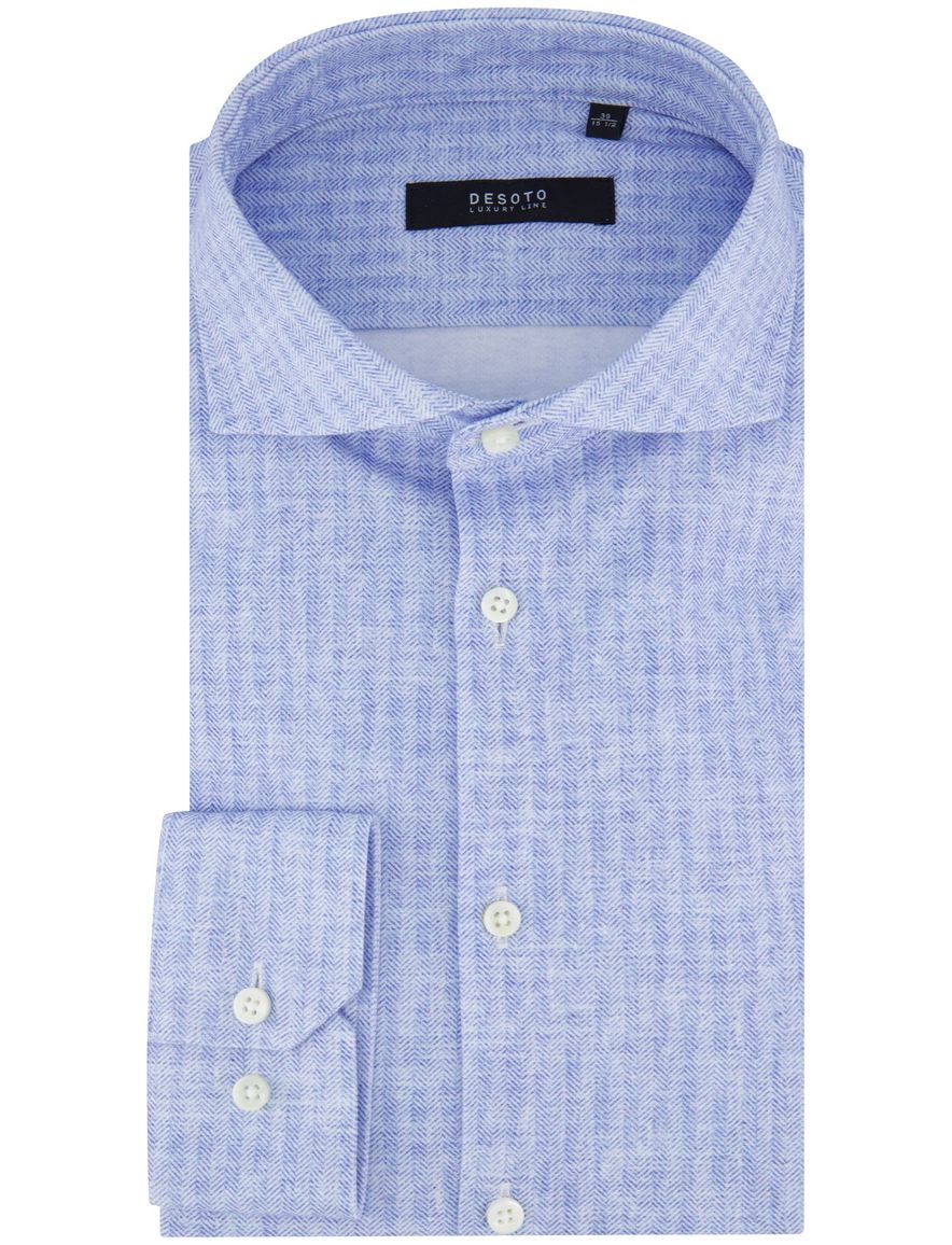 Desoto Luxury Line Jersey overhemd blauw