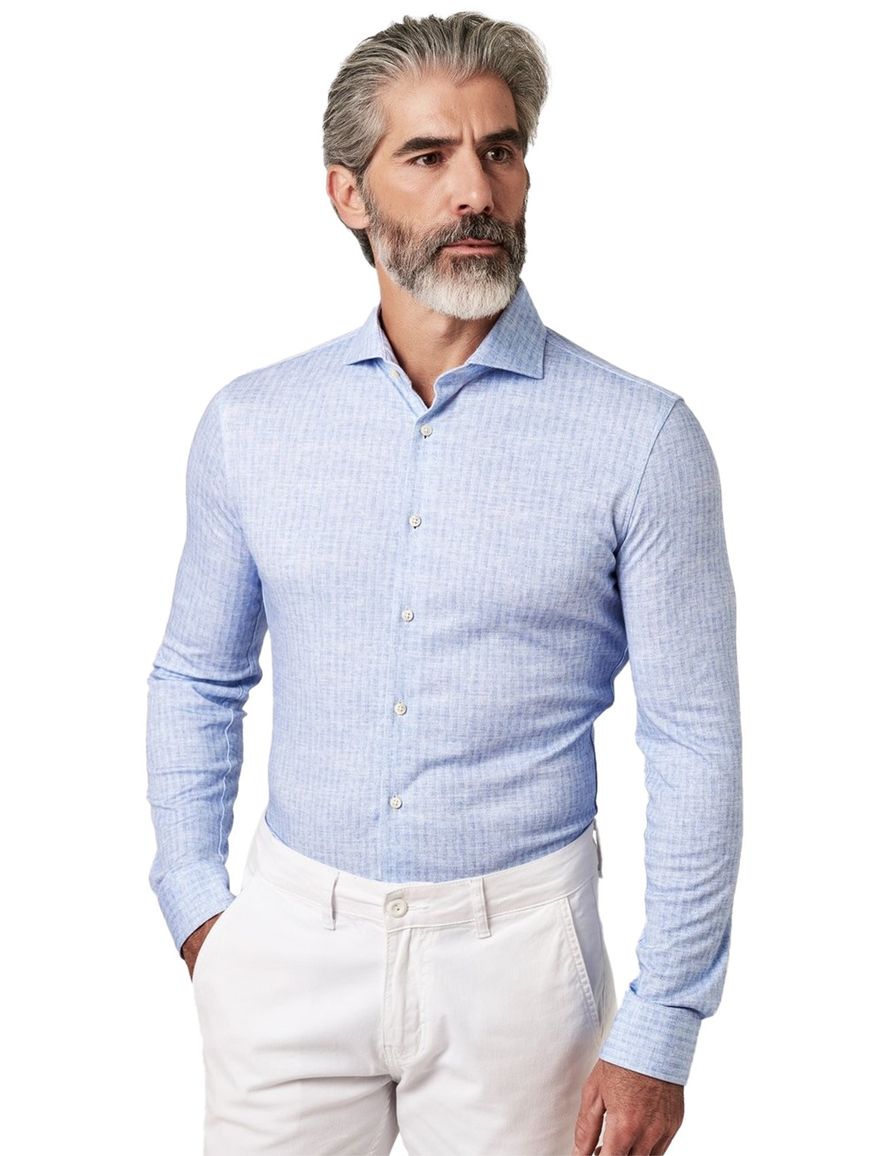 Desoto Luxury Line Jersey overhemd blauw