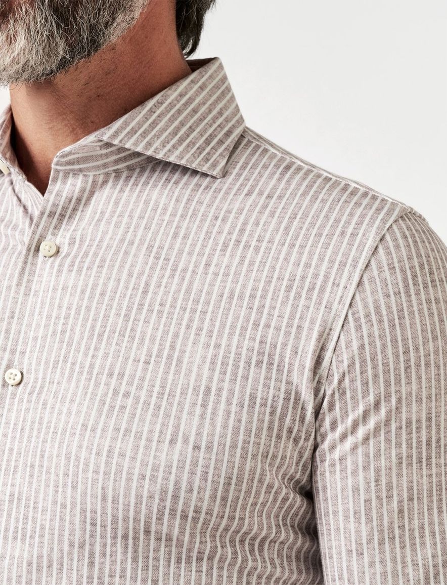 Desoto Luxury line bruin gestreept jersey