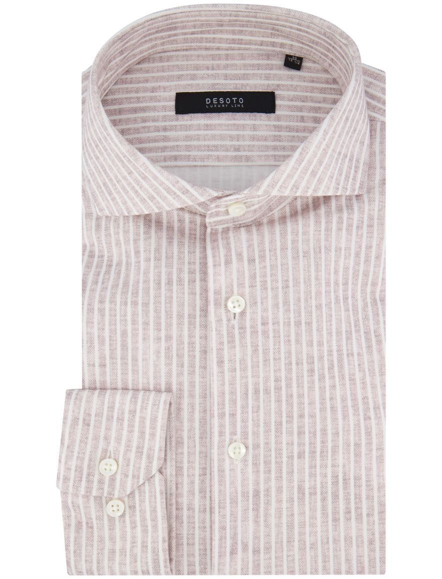 Desoto Luxury line bruin gestreept jersey