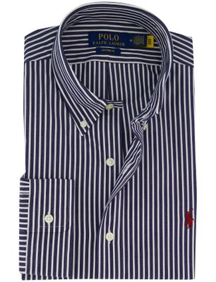 Polo Ralph Lauren Overhemd Polo Ralph Lauren Custom Fit navy wit gestreept