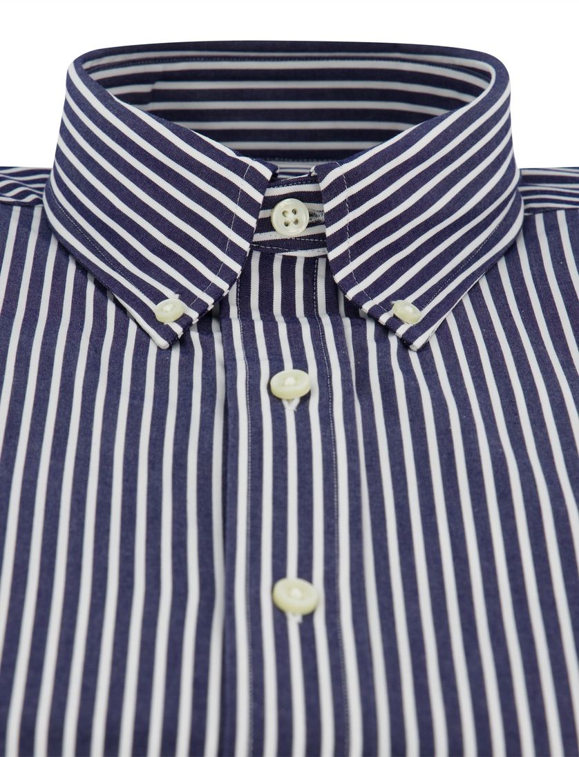 Navy wit gestreept Polo Ralph Lauren overhemd katoen button-down boord