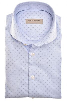 John Miller John Miller business overhemd Tailored Fit normale fit donkerblauw geprint katoen