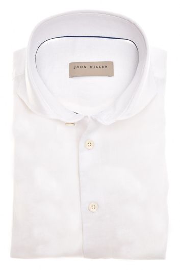 John Miller business overhemd Tailored Fit wit effen linnen