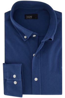 Butcher of Blue katoenen Butcher of Blue casual overhemd normale fit donkerblauw