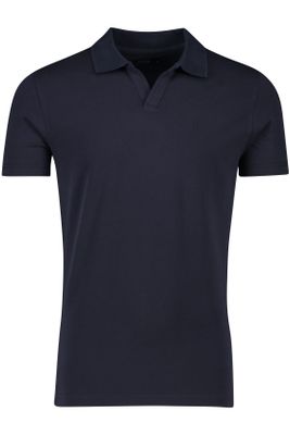 Butcher of Blue Butcher of Blue polo normale fit donkerblauw effen katoen