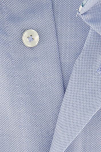 Profuomo slim fit overhemd blauw katoen strijkvrij