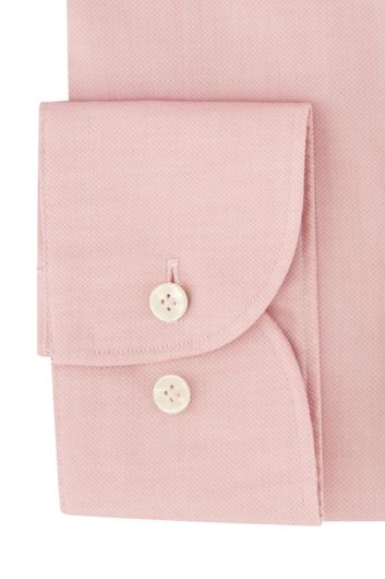 Profuomo business overhemd slim fit roze effen katoen