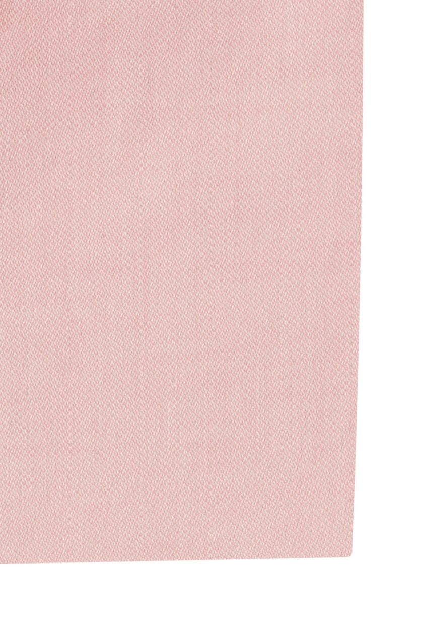 Katoenen Profuomo strijkvrij overhemd slim fit roze