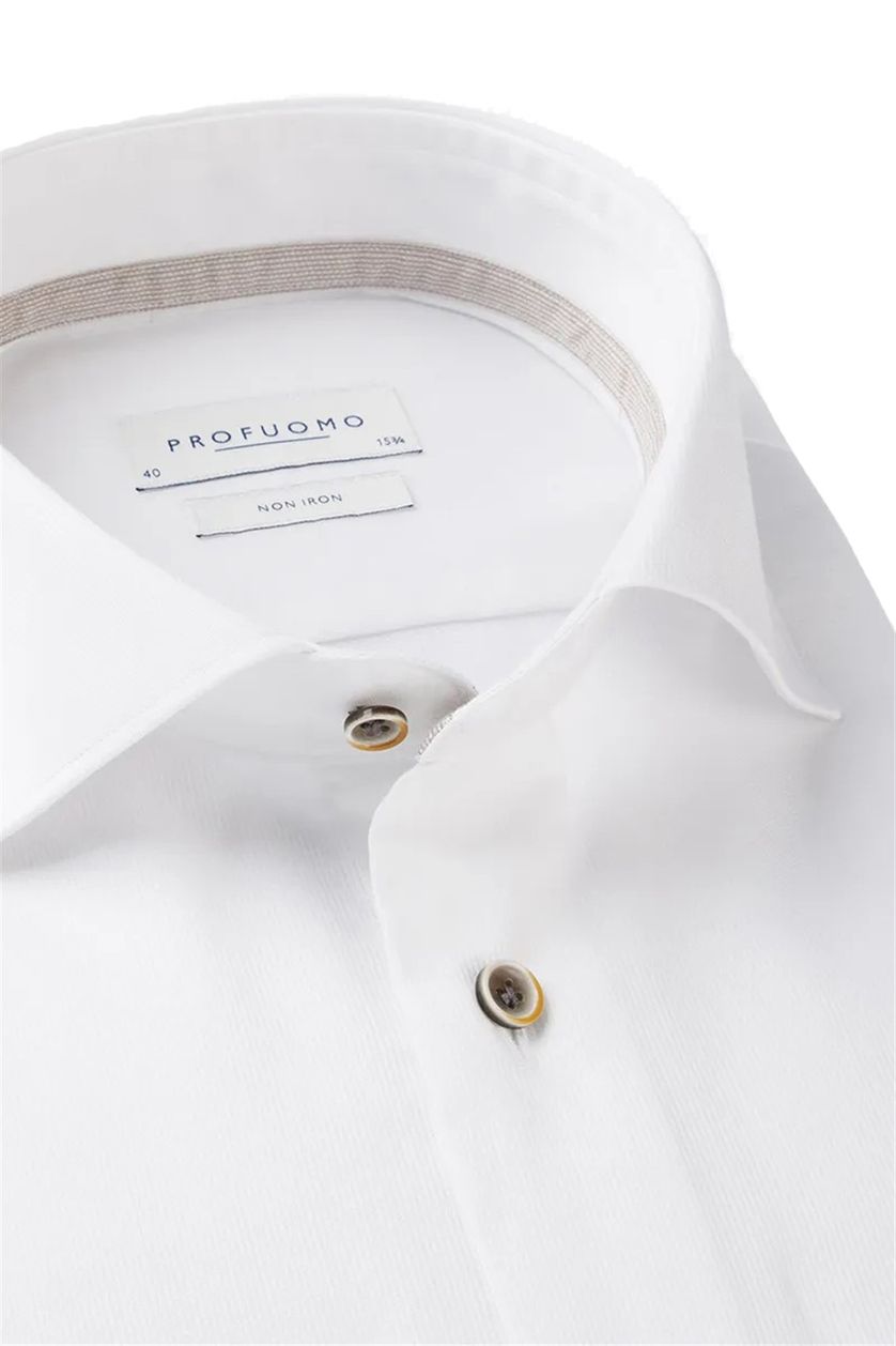 katoenen Profuomo business overhemd slim fit effen wit