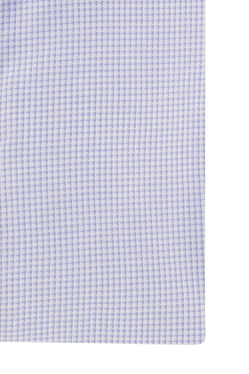 katoenen Profuomo overhemd slim fit blauw geruit