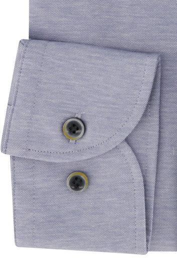 Profuomo business overhemd normale fit blauw effen katoen