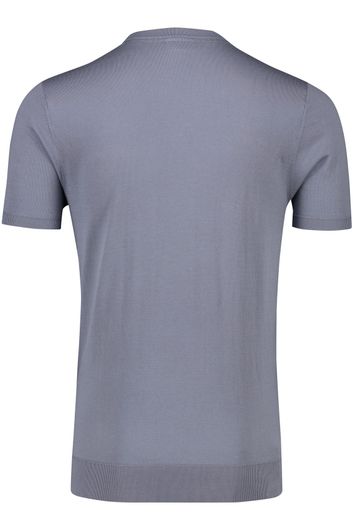 Ronde hals Profuomo t-shirt blauw tencel