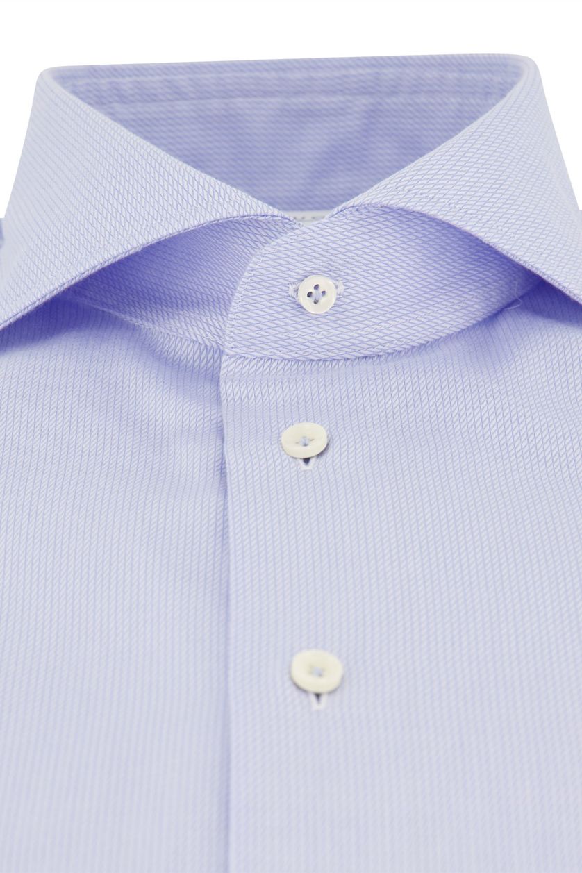 Profuomo katoenen overhemd slim fit lichtblauw strijkvrij